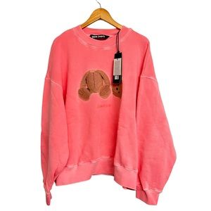 New Palm Angels Bear Crewneck Pullover Sweatshirt